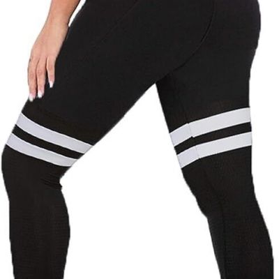 COOrun Yoga Pants for Women High Waisted Pants Workout Legging ( Black , XXL )