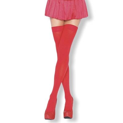 Sexy Thigh High Stockings Red Pink White Blue Nylon One Size Hosiery Leg Avenue