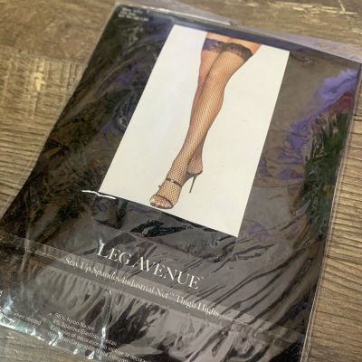 Leg Avenue Fish Net Stockings Women’s One Size Black Thigh High Lingerie