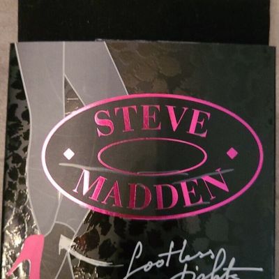 NEW Steve Madden Footless Tights, Women's Black One Size MSRP $12.50 *FAST SHIP*