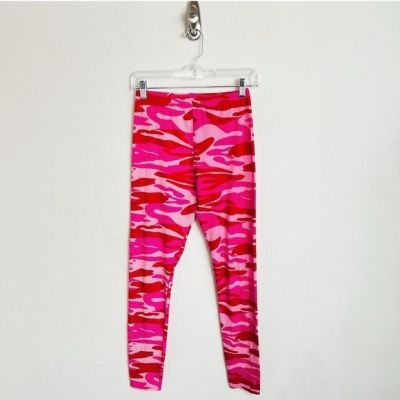Fashion Nova Pink Basic Camouflage Leggings