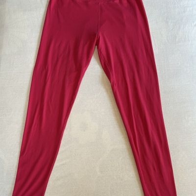 Satina Stretch Leggings Yoga Pants Wide Waist Band Pink Womens Plus Size