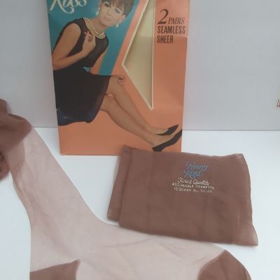 Vintage Penny Ross Seamless Stockings 400 Needle Seamfree 2 Pairs in Package