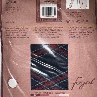 FOGAL 515 Look Opaque Tights Color: Marine - Red Size: Small  515 - 08