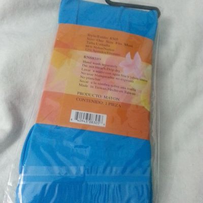 NWOT Angelina Capri Tights with Lace Turquoise Nylon-Spandex One Size Fits Most