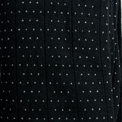 Dotted Sweater TIght Black with White Dot Wide Rib Size S/M