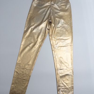 Satin Leggings Straight Leg Shiny Leggings Disco Dance High Rise Full Length M