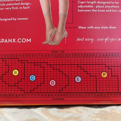 Spanx 248761 Womens Footless Higher Power Shaping Capri Pantyhose Nude Size B