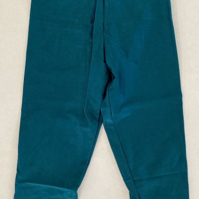 Vintage The Body Co Spandex Leggings Pants Dance Workout Shiny Dark Teal Small
