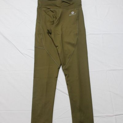 Activera Women's High-Waisted Active Workout Leggings LC7 Olive Large NWT