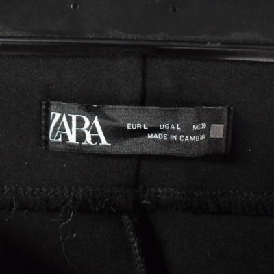 Zara High rise Bock leggings with shiny sides Women’s Size L