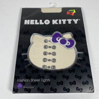 Hello Kitty Tights Fashion Sheer S/M White SIL-3420 Sanrio