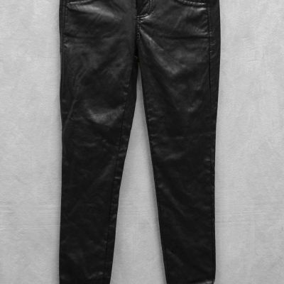 NWOT BEBE Black Shiny Leatherette Legging Pants Size 2