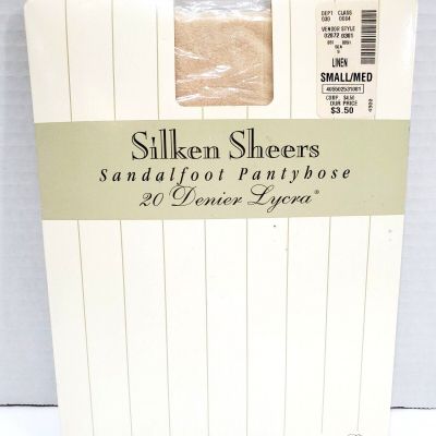 Hit or Miss Inc Silken Sheers Sandalfoot Pantyhose LINEN COLOR Size Small/Med