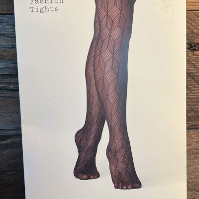 A New Day Women's Fashion Tights Black Pattern- Size M/L NEW Free Shipping