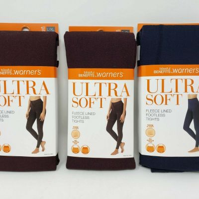 Blissful Benefits by Warner's Ultra Soft Fleece Lined Footless Tights