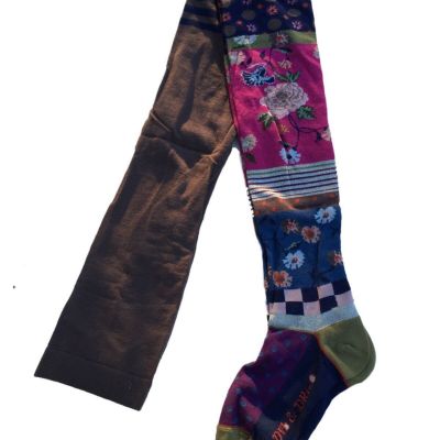 Dub & Drino France Ladies Tights - Made in Italy - Colorful Patchwork Novelty