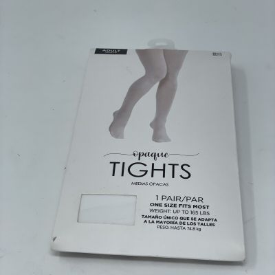 Opaque Women’s Adult One Size Fits Most White Opaque Tights New In Package
