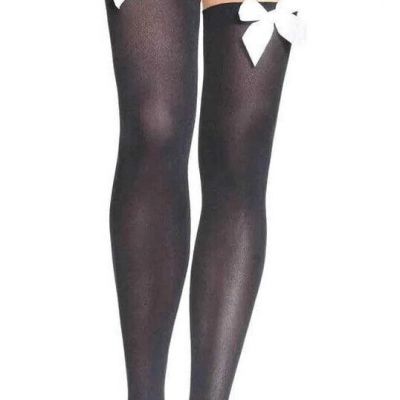 Thigh High Stockings with Satin Bows Adult Womens Leg Avenue 6255