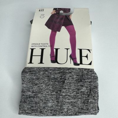 NEW HUE One Pair Women's Size 1 Aubergine Heather Opaque Tights with Control Top