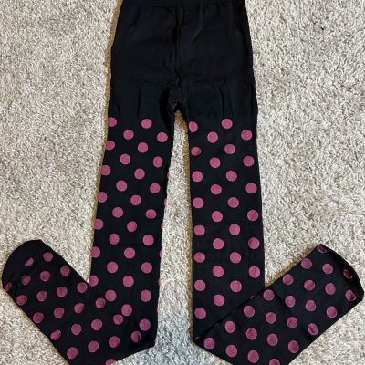 Hue Women's Size S/M Fashion Style 13190 Polka Dot Tights W/Control Top Rose