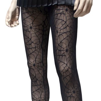 GOTHIC PUNK COSTUME  COSPLAY SPIDER WEB LACE FISHNET TIGHTS IN SM ML SIZE  NWT
