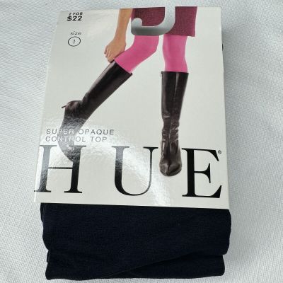 HUE Navy Blue Super Opaque Tights w/ Control Top 1 Pair Womens Size 1 #U6620 New
