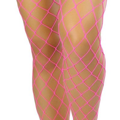 Women’S Bright and Vibrant Fishnet Thigh High Stockings