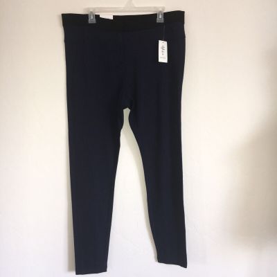 Style and co Womens Legging Mid Rise Comfort Waist Navy Blue Size 18
