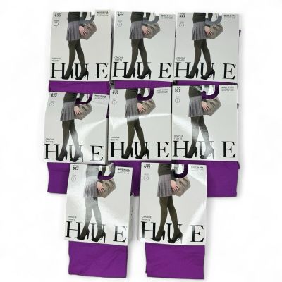 Hue Womens Opaque Tights Size 1 Dahlia Purple 8 Pairs 40 denier NWT