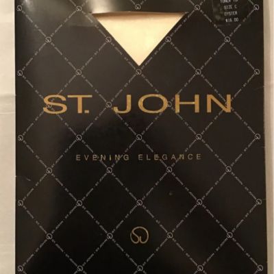 ST JOHN KNIT “OYSTER” PANTYHOSE. EVENING ELEGANCE “ OPAQUE”. SIZE C. TONER TOP.
