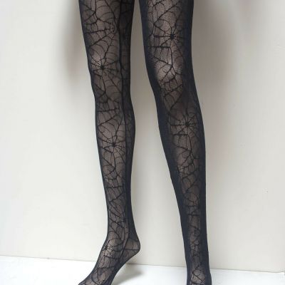GOTHIC PUNK COSTUME  COSPLAY SPIDER WEB LACE FISHNET TIGHTS IN SM ML SIZE  NWT