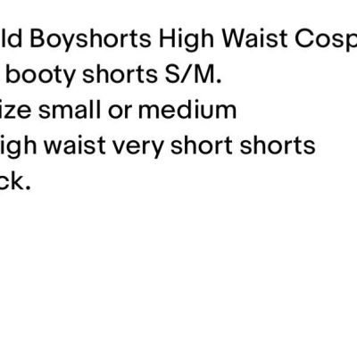Ladies Gold Boyshorts High Waist Cosplay Dance wear Club booty shorts S/M