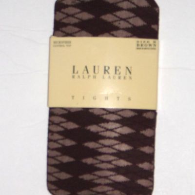 LAUREN RALPH LAUREN Tights Brown Microfiber Control Top Size B