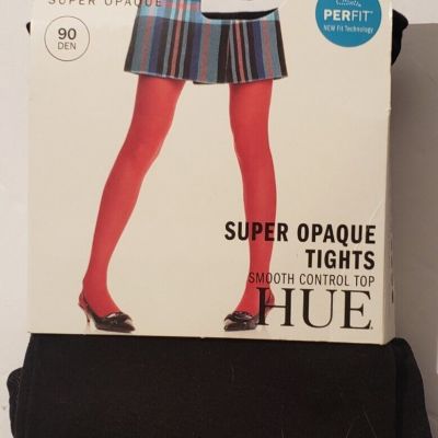 Tights With Control Top - Super Opaque Black -  Size 5 - 1 Pair
