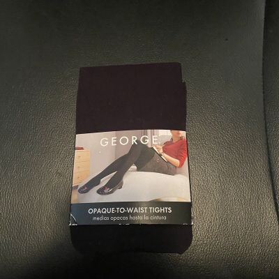 George opaque to waist Tights Black size: 3 - 1 Pair New In Package
