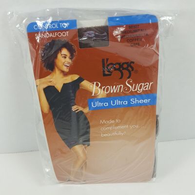 Leggs Ultra Ultra Sheer Pantyhose Brown Sugar Medium Tall Coffee Control Top