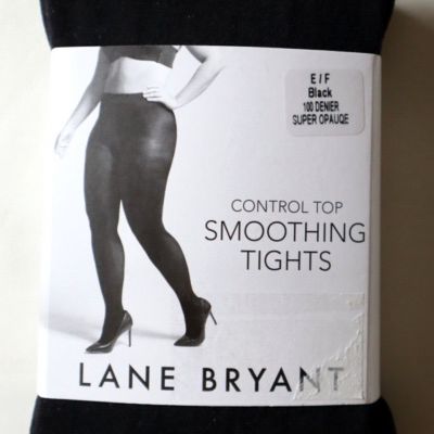 Lane Bryant Women's Control Top Smoothing Tights Black size E/F