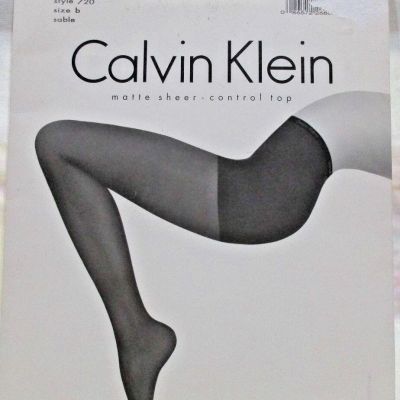Calvin Klein Matte Sheer Control Top Size B Sable Style 720 Made in USA VTG 1994