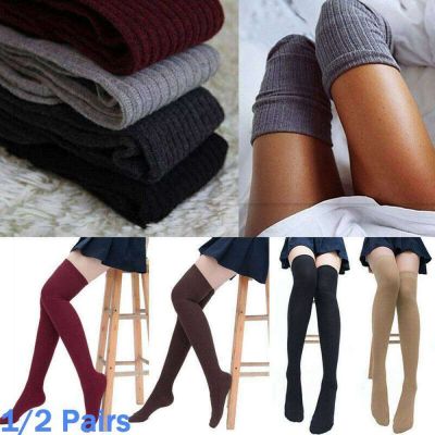 Soft Winter Warm Cable Knit Over knee Long Boot Thigh High Socks Womens Stocking