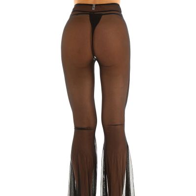 US_Women Open Crotch Long Stocking Pantyhose Full-foote Tights Stretchy Seamless