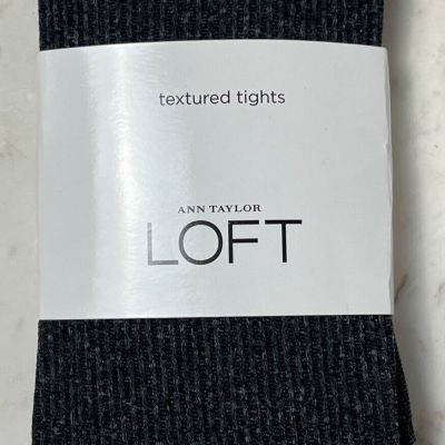 Ann Taylor Loft Charcoal Gray Textured Tights Size Small Grey Hosiery