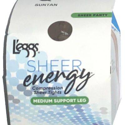 L'eggs Medium Support Leg Sheer Panty Tights Size Q-SUNTAN, Large
