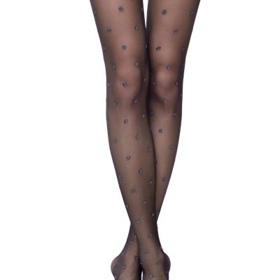 Conte Fantasy Women's Tights with Lurex Large Polka Dots - Brilliant 20 Den (19?