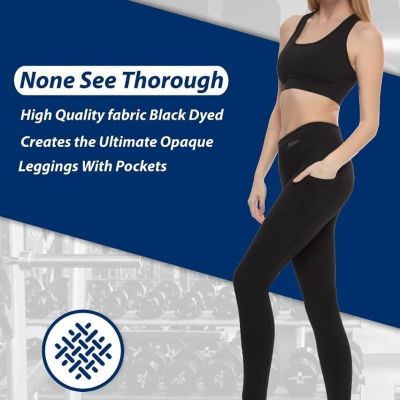 Nirlon Women's Leggings with Pockets High Waisted Workout Yoga Pants