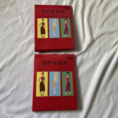 Spanx Basic Sheers Luxe Leg Sheers Nude Size C Set of 2 High Waist Pantyhose