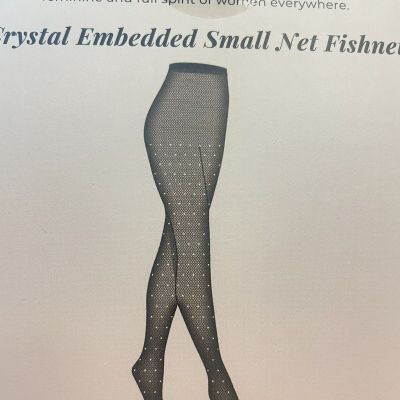 Thalia Sodi 1 Pair Crystal Embedded Fishnet XS/S (85-120 Lbs)