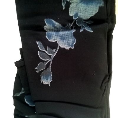 Mura collant Leggings Acquerello Flowers Design Black 80 Den Size S