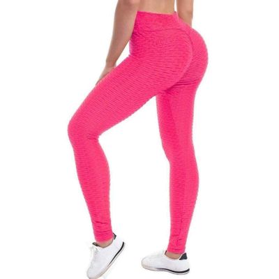 Love Streak Active Womens Pink Honeycomb Stretch High Waist Leggings Size XL