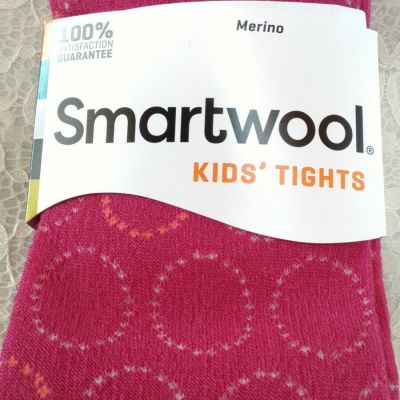 SmartWool Merino Wool Big Gilrs Large Whirligig Tights Berry Size 14-16